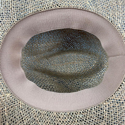 VINTAGE Natural Woven Straw Hat