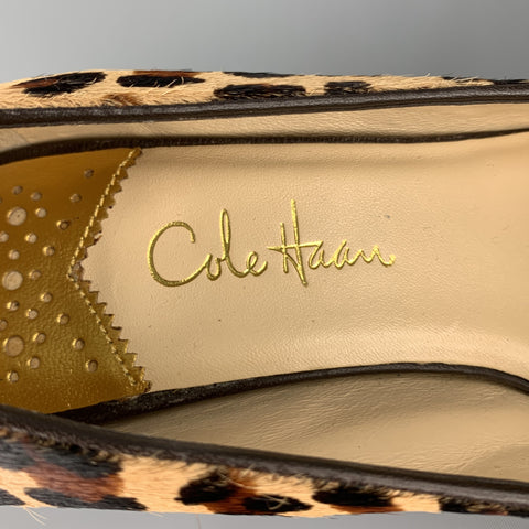 COLE HAAN x NIKE AIR Taille 6.5 Escarpins à talons empilés à imprimé animal beige