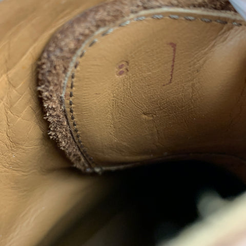 BARNEY'S NEW YORK Size 8 Brown Antique Leather Lace Up Boots