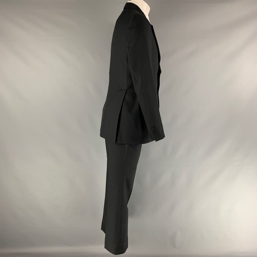 MAISON MARGIELA Size 38 Black Solid Polyester Notch Lapel Tuxedo