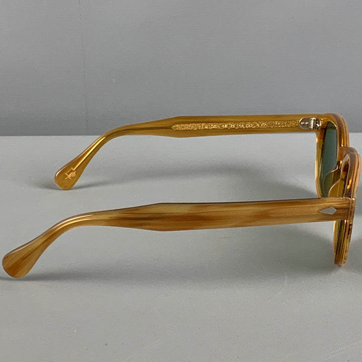 MOSCOT Beige Tortoise Shell Acetate Lemtosh Sunglasses