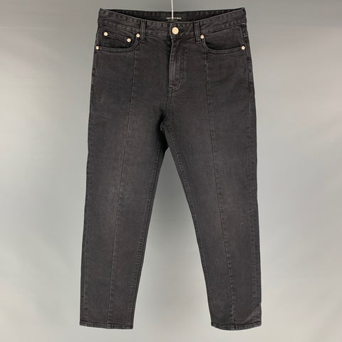 EIGHTY SIX ROAD Size 28 Black Washed Cotton / Polyurethane Tapered Jeans
