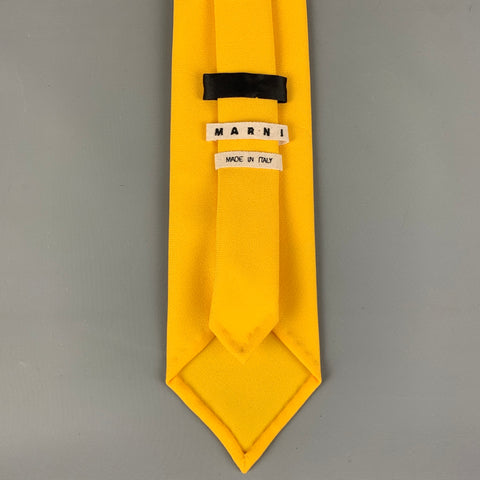MARNI Yellow Polyester Tie