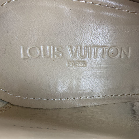 LOUIS VUITTON Taille 11,5 Lacets à bout d'aile en cuir marron perforé