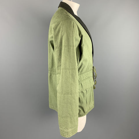 SASQUATCHfabrix Size XL Olive Cotton Shawl Collar Jacket