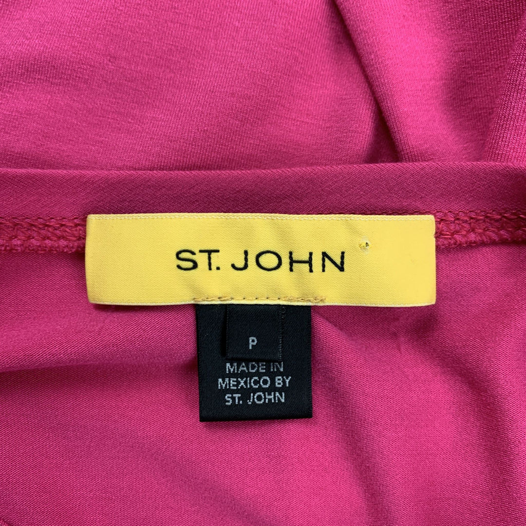 ST. JOHN Size S Pink Viscose Beaded Sleeveless Dress Top