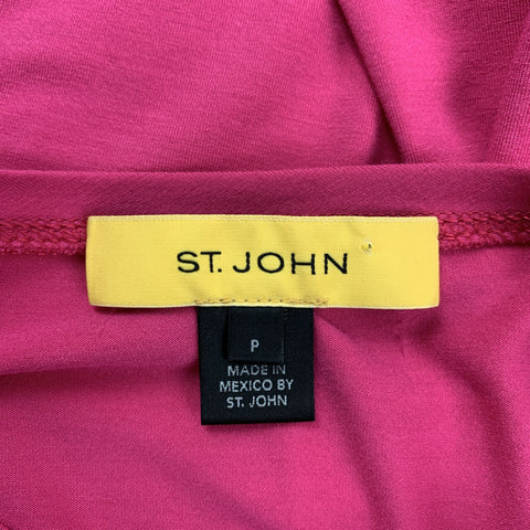 ST. JOHN Size S Pink Viscose Beaded Sleeveless Dress Top