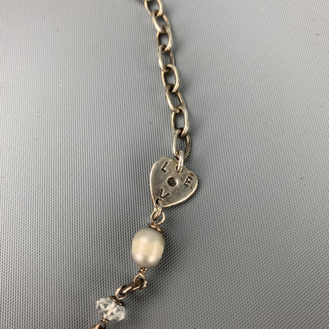 Collier ras du cou en métal argenté VINTAGE Alana Love