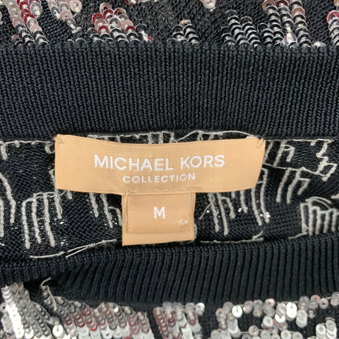 COLECCIÓN MICHAEL KORS Talla M Jersey de lentejuelas de viscosa negro plateado