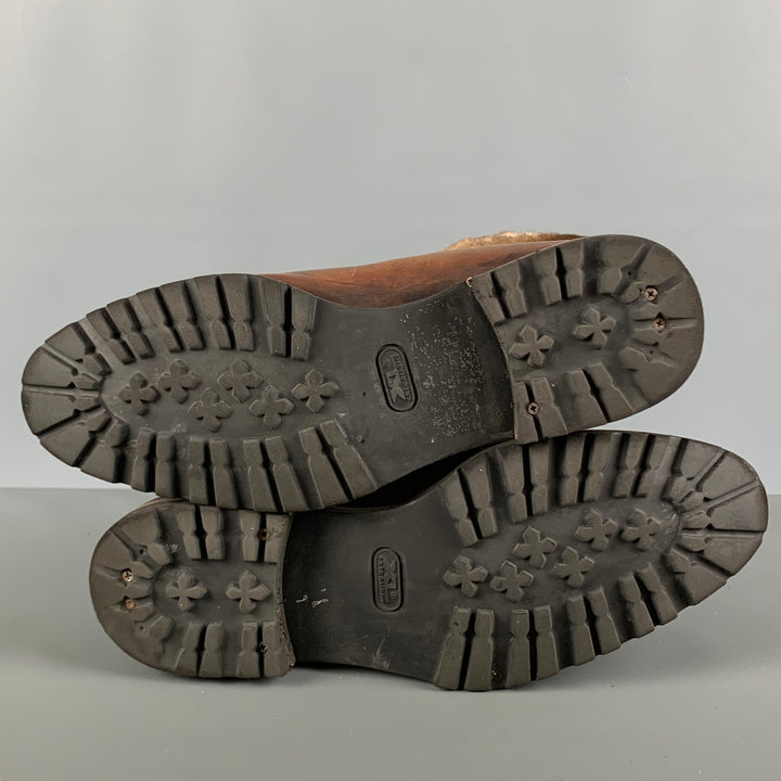 MAGNANNI Talla 9.5 Botas con cordones de cuero marrón