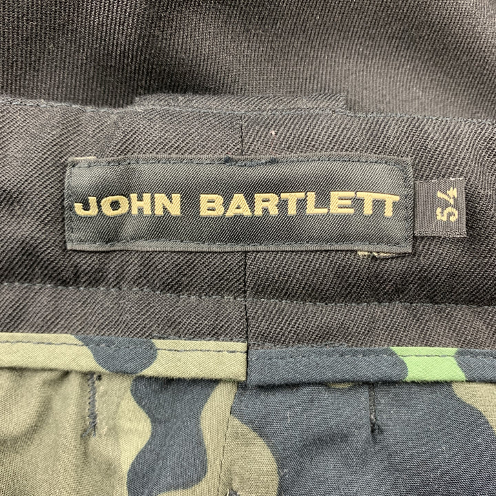 JOHN BARRITT Size 36 Black Wool Button Fly Dress Pants