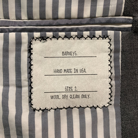 THOM BROWNE Taille 40 Manteau sport en tweed gris à 3 boutons