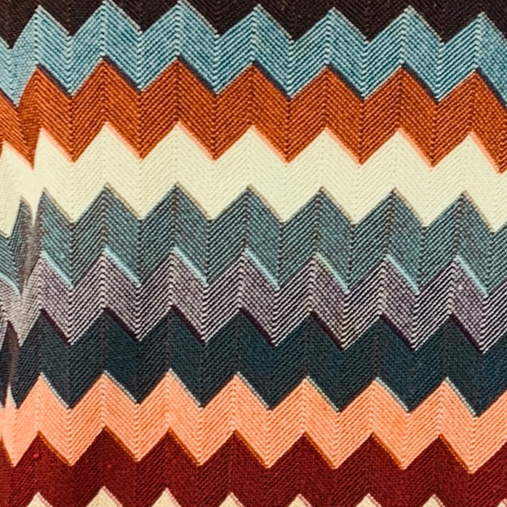 MISSONI SPORT Size 48 Multi-Color Zig Zag Wool Crew-Neck Sweater